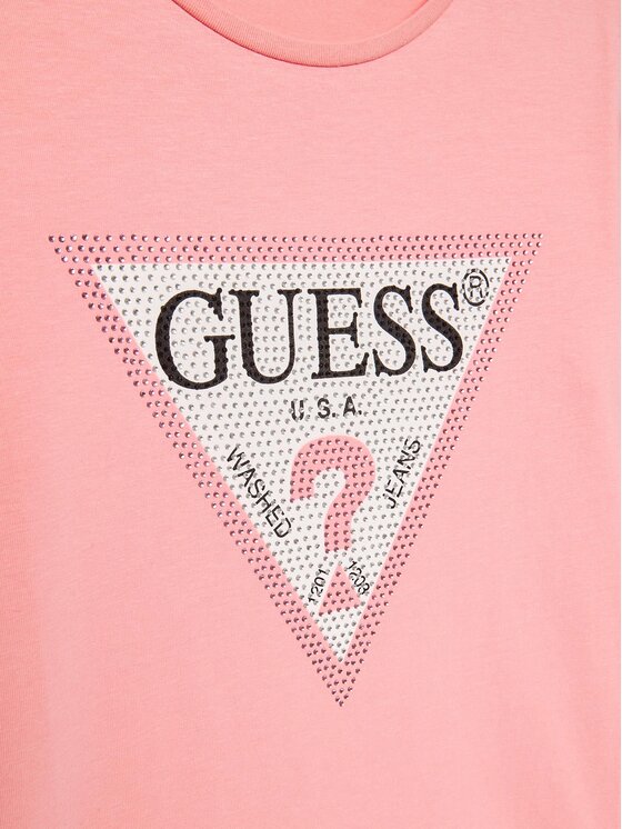Guess Guess Bluzka J2YI50 K6YW1 Różowy Regular Fit