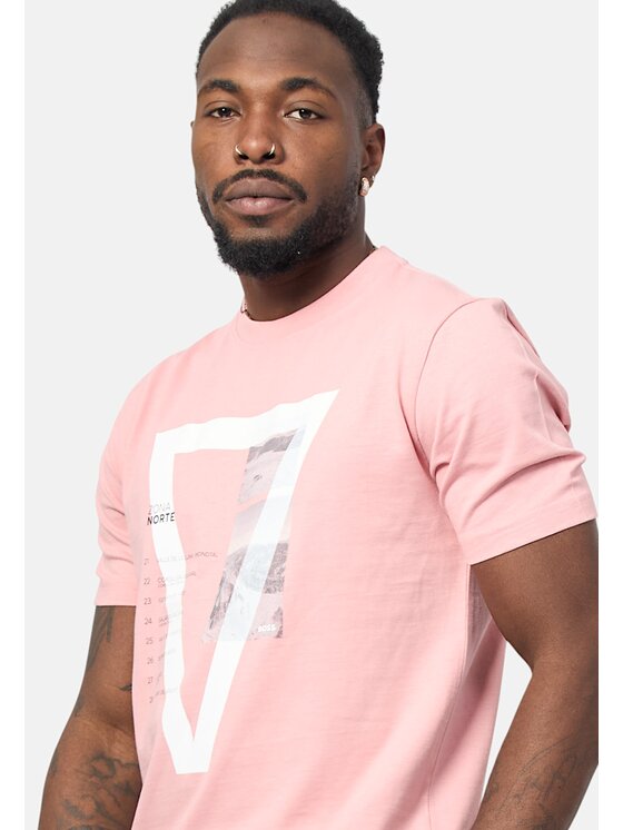 BOSS BOSS T-shirt q-roa-35438 Rosa Regular Fit