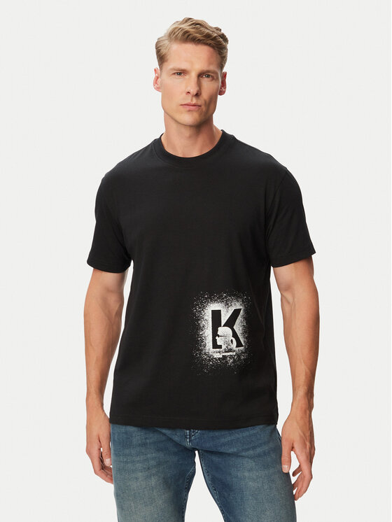 Karl Lagerfeld Jeans Tricou B3M17029 Negru Regular Fit