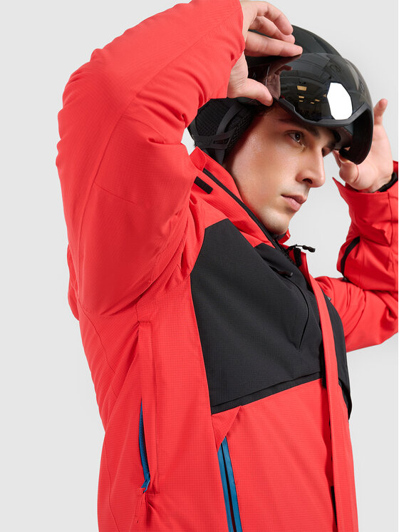4F 4F Kurtka narciarska SKIWEAR Czerwony Regular Fit