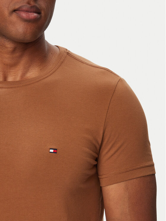 Tommy Hilfiger Tommy Hilfiger Marškinėliai MW0MW10800 Ruda Slim Fit