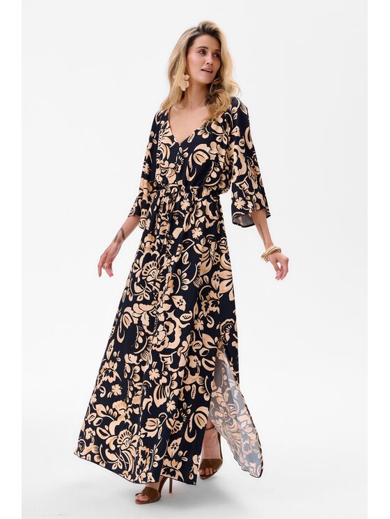 blue shadow blue shadow Sukienka codzienna Frida 2 Czarny Regular Fit