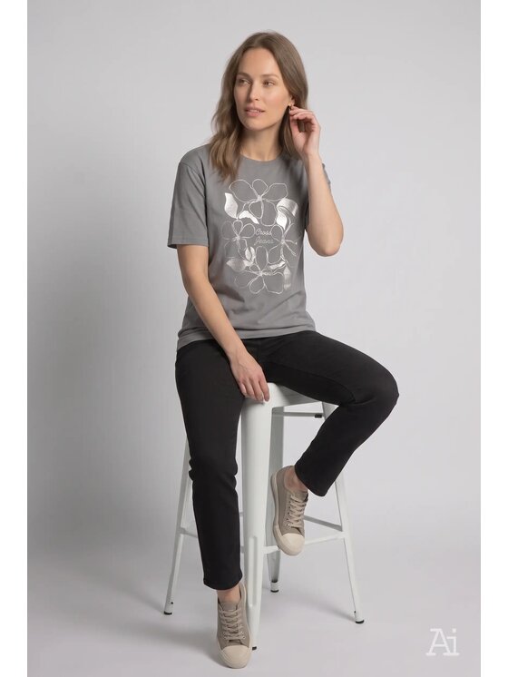 Cross Jeans Cross Jeans T-Shirt 56283-021 Szary Regular Fit