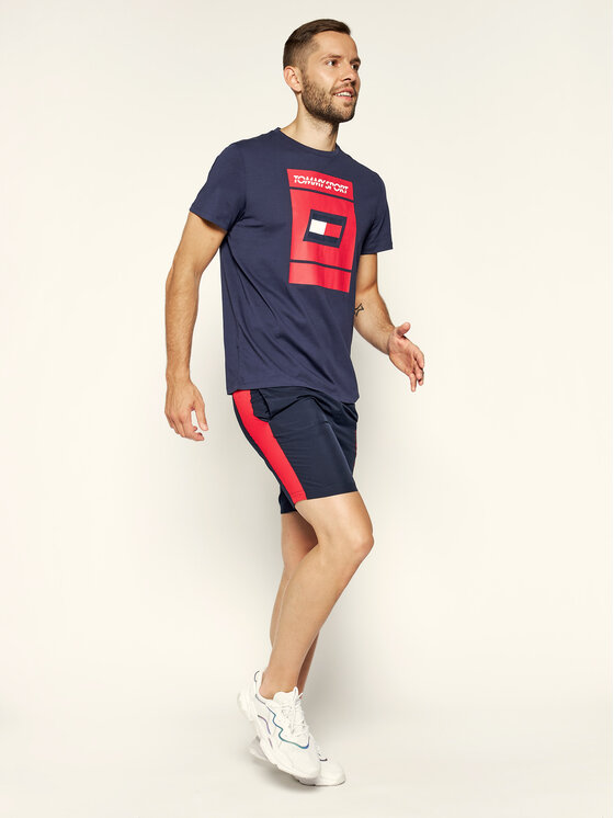 Tommy Sport Tommy Sport T-Shirt Graphic S20S200193 Granatowy Regular Fit