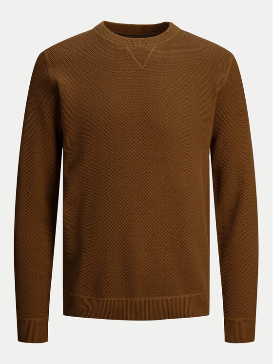 Jack & Jones Jack & Jones Sweter 12264668 Brązowy Regular Fit