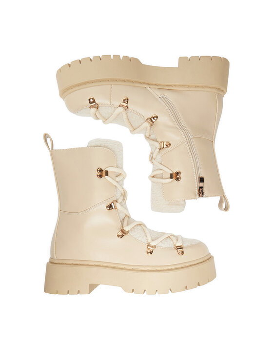 DeeZee DeeZee Schnürschuhe 13123-15 Écru