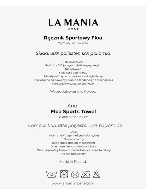 La Mania La Mania Ręcznik Floa Biały