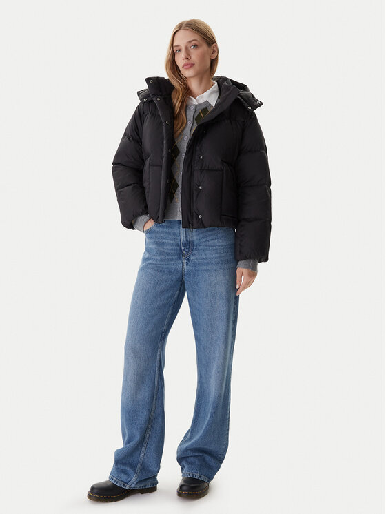 Levi's® Levi's® Pehelykabát Western Bubble 003MD-0001 Fekete Relaxed Fit