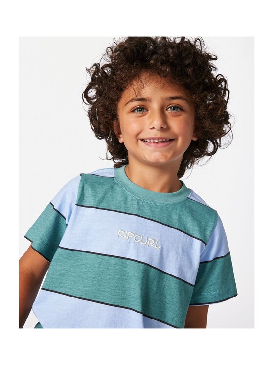 Rip Curl Rip Curl T-Shirt Grom Energy Stripe Tee - Boy Niebieski Standard Fit