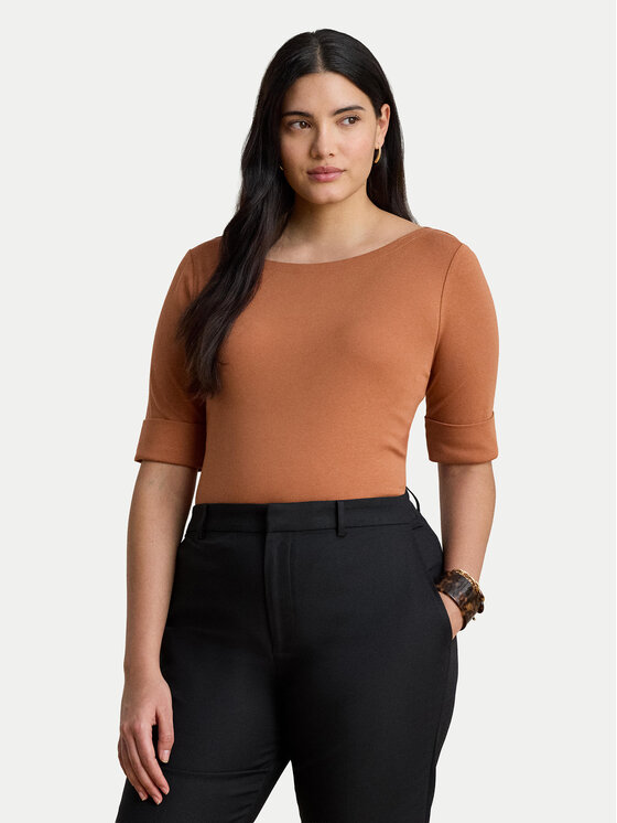 LAUREN RALPH LAUREN LAUREN RALPH LAUREN Majica Judy 200654963505 Narančasta Slim Fit