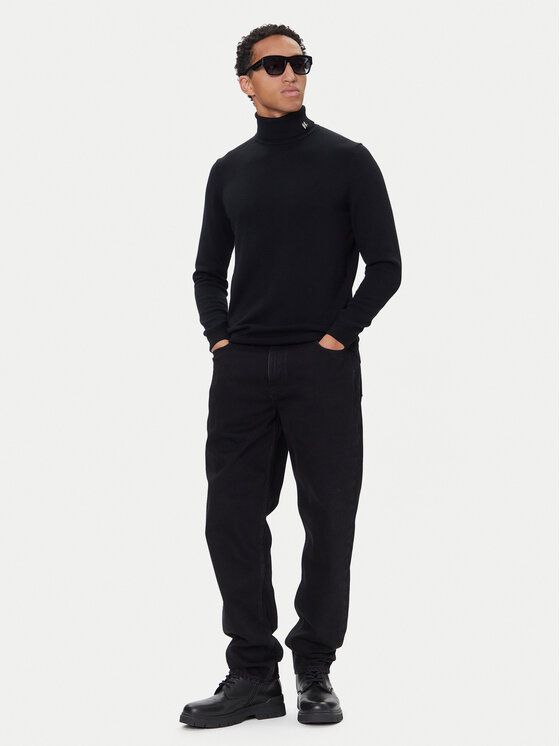 KARL LAGERFELD KARL LAGERFELD Garbó 655010 554399 Fekete Regular Fit