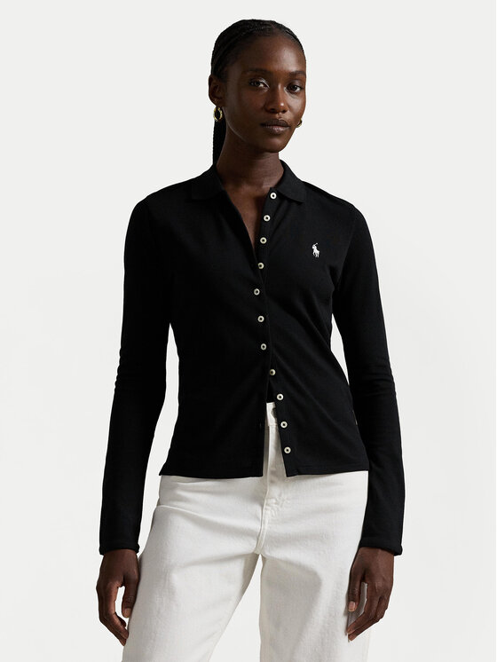 Polo Ralph Lauren Košeľa 211941176002 Čierna Slim Fit