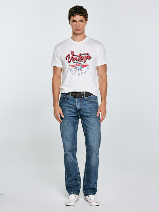 BIG STAR BIG STAR T-Shirt MERRET Biały Basic Fit