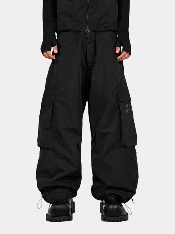 MADE BY SOCIETY MADE BY SOCIETY Spodnie materiałowe Pantaloni RAW - P17773 Czarny Basic Fit