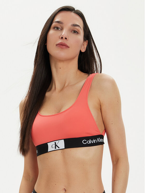 Calvin Klein Swimwear Bikini augšdaļa KW0KW02354 Koraļļu