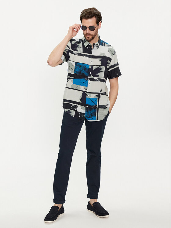 Guess Guess Koszula M4GH64 WD4Z2 Szary Slim Fit