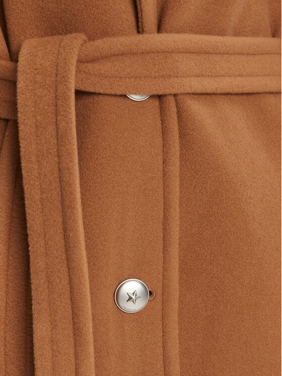 PINKO PINKO Volneni plašč 105685 A2SM Rjava Regular Fit