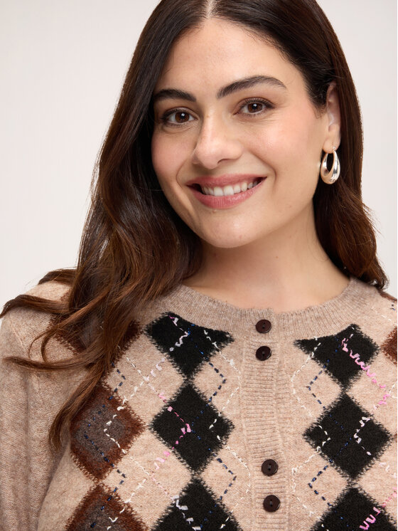 Fiorella Rubino Fiorella Rubino Cardigan M557L008852N0R2 Marrone Regular Fit