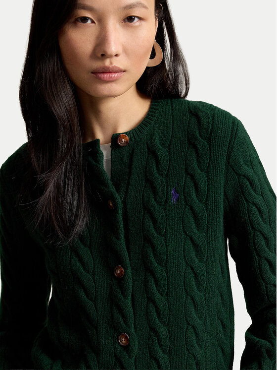 Polo Ralph Lauren Polo Ralph Lauren Cardigan 211972104503 Verde închis Slim Fit
