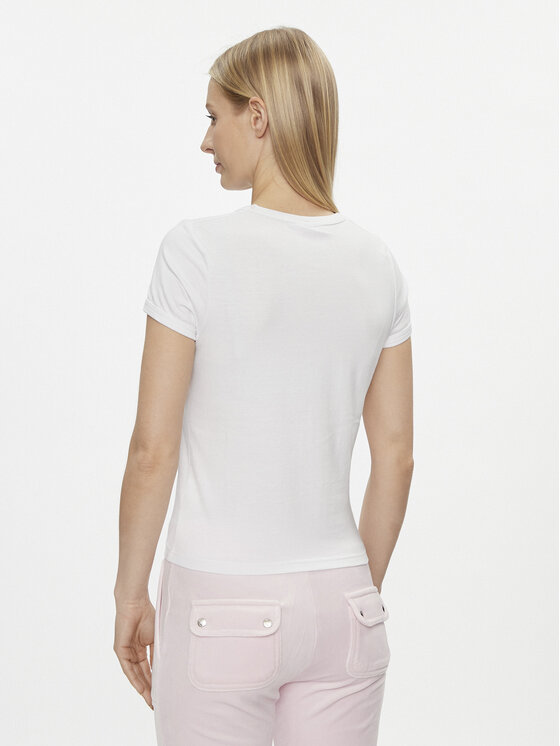 Juicy Couture Juicy Couture Tričko Heritage Crest Tee JCWCT24337 Biela Slim Fit