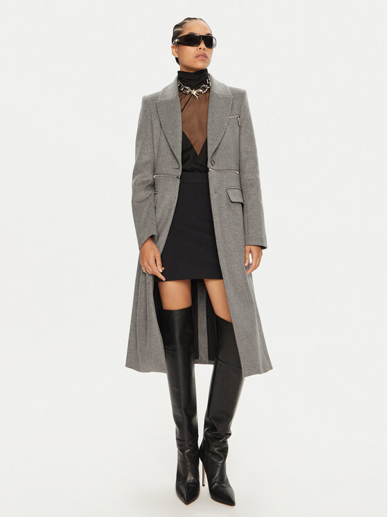 Patrizia Pepe Patrizia Pepe Вълнено палто 2O0166 A171 Сив Regular Fit
