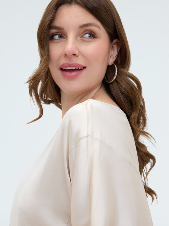 Fiorella Rubino Fiorella Rubino Bluzka 2004L000660N021 Biały Boxy Fit