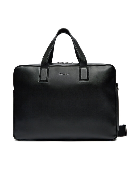 Calvin Klein Taška na laptop Line Quilt Pu Laptop Bag K50K511876 Čierna