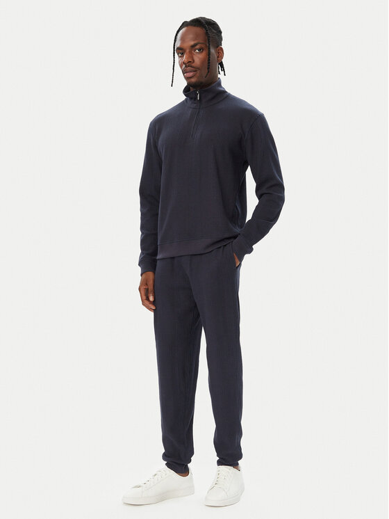BOSS BOSS Долнище анцуг Structure 50540577 Тъмносин Regular Fit