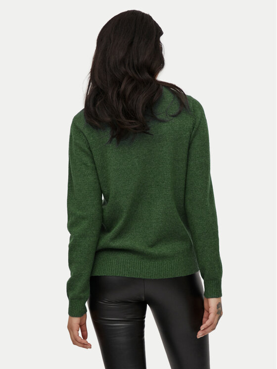 Vila Vila Pulover Ril 14054177 Zelena Regular Fit