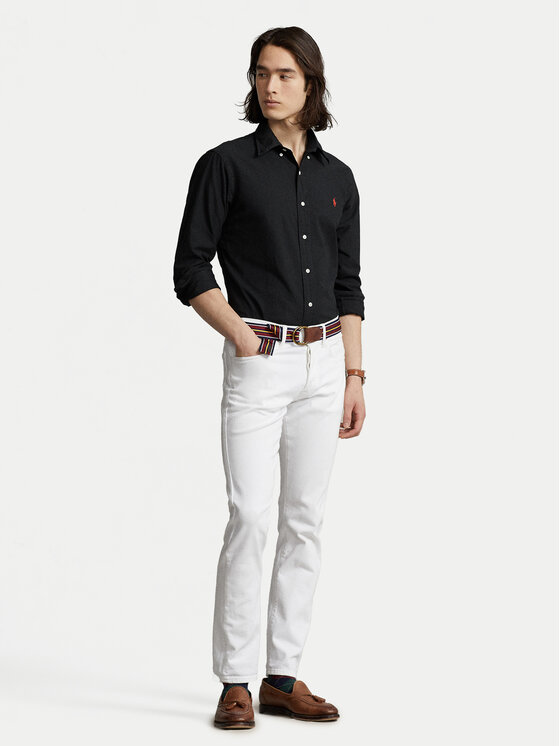 Polo Ralph Lauren Polo Ralph Lauren Риза Bsr 710772290 Черен Custom Fit