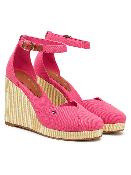 Tommy Hilfiger Tommy Hilfiger Félcipő Flag High Wedge Espad Closed Toe FW0FW08494 Rózsaszín