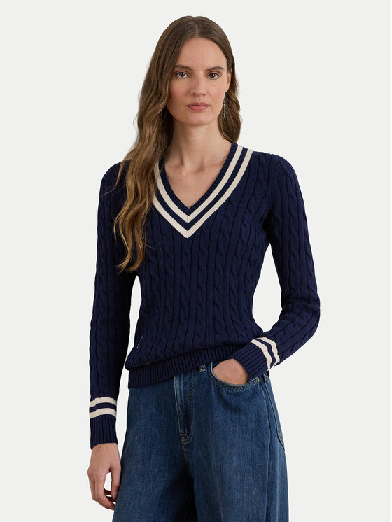LAUREN RALPH LAUREN Pulover 200B22020002 Bleumarin Relaxed Fit