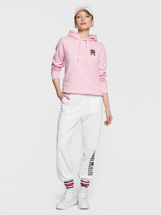 Felpa Monogram WW0WW37434 Rosa Regular Fit