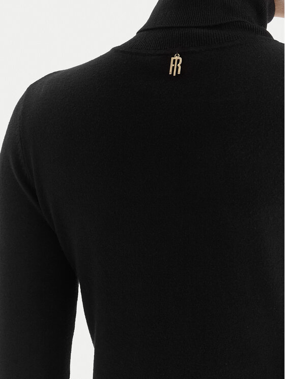 Fracomina Fracomina Rollkragenpullover FR25WT7001K42101 Schwarz Regular Fit