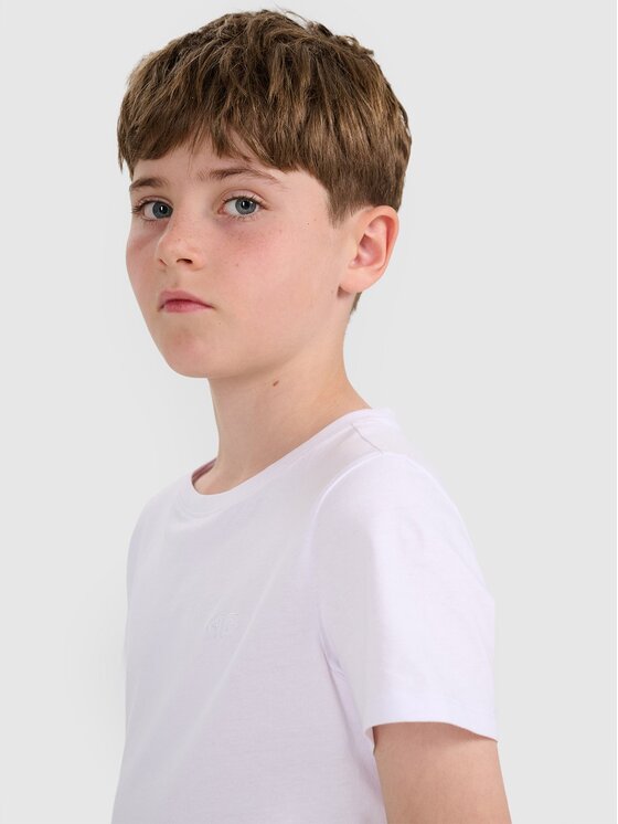 4F 4F T-Shirt 4FJWMM00TTSHM2330 Λευκό Regular Fit