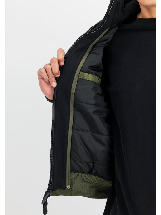 Alpha Industries Alpha Industries Kurtka bomber MA-1 D-Tec Hood Bomber Jacket Zielony Slim Fit
