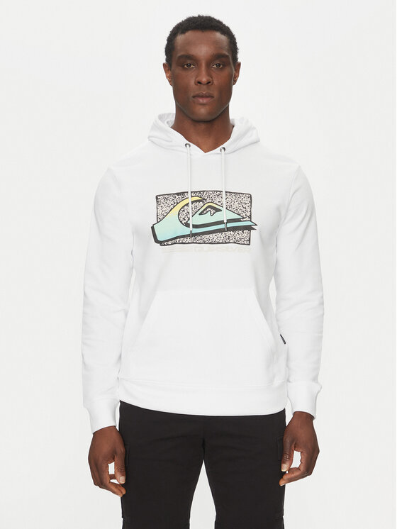 Quiksilver Mikina EQYFT05094 Biela Regular Fit