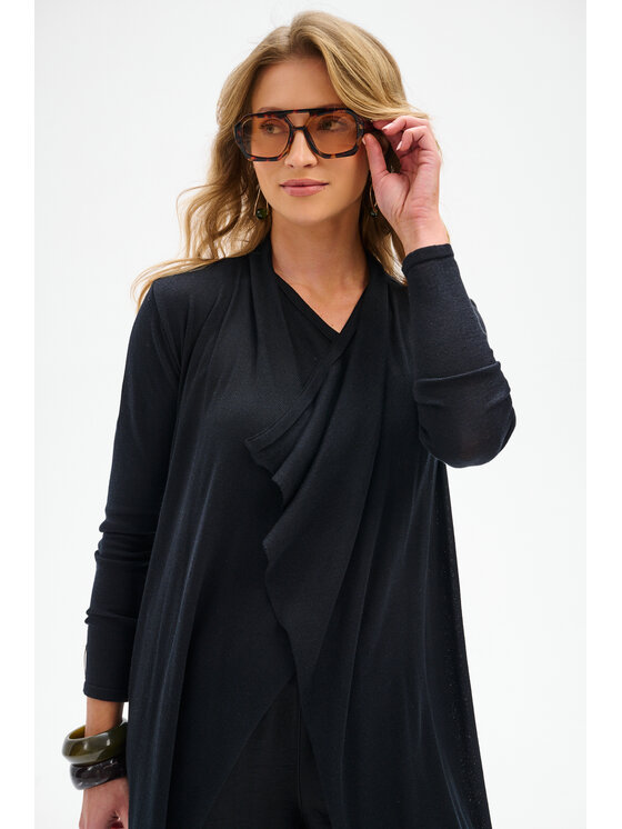blue shadow blue shadow Kardigan Durki Czarny Regular Fit