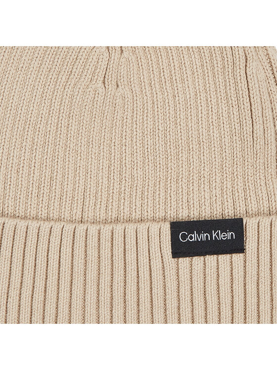 Calvin Klein Calvin Klein Müts Classic Cotton Rib Beanie K50K510982 Beež