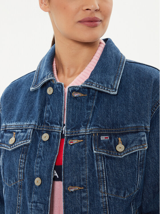 Tommy Jeans Tommy Jeans Τζιν μπουφάν DW0DW19280 Σκούρο μπλε Mom Fit