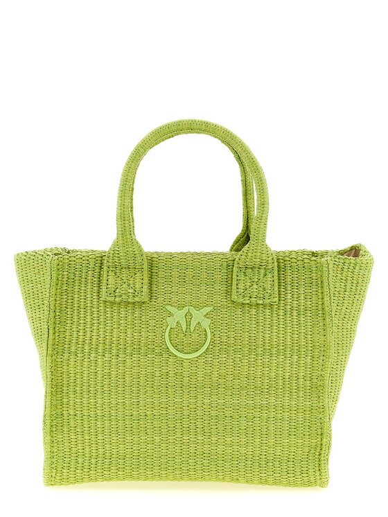 PINKO PINKO Torebka Bicolor Polypropylene Tote Zielony