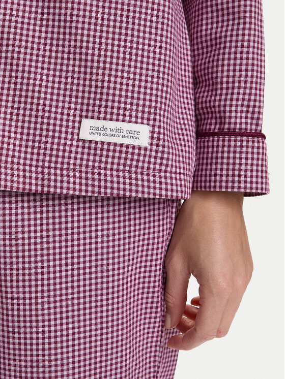 United Colors Of Benetton United Colors Of Benetton Pyjama-T-Shirt 4MYG3M00D Dunkelrot Regular Fit