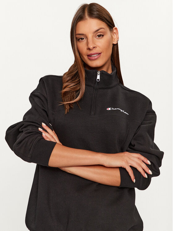 Champion Champion Mikina Half Zip Sweatshirt 116590 Čierna Oversize