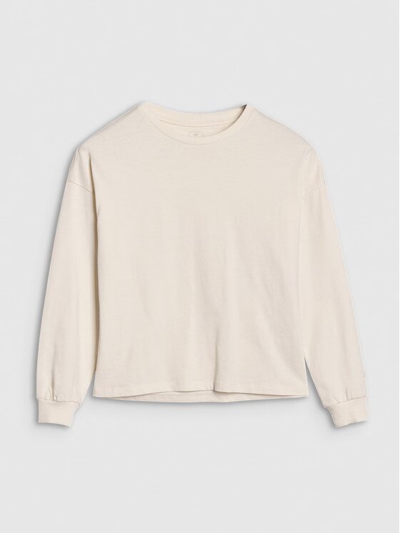 4F 4F Set di maglie a maniche lunghe 4FJWSS25TLONF377-12S Bianco Oversize