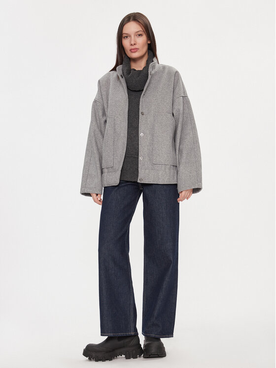Noisy May Noisy May Μπουφάν μεταβατικό Halston 27029328 Γκρι Relaxed Fit