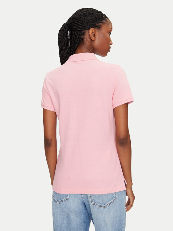 Gant Gant Тениска с яка и копчета Sheild 4200870 Розов Slim Fit