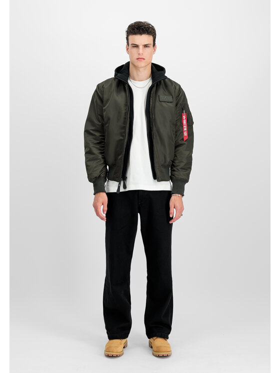 Alpha Industries Alpha Industries Kurtka bomber MA-1 D-Tec Hood Bomber Jacket Khaki Slim Fit