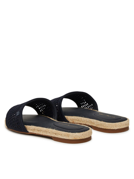 Tommy Hilfiger Tommy Hilfiger Espadrilles Knit Mesh Espadrille Flat Sandal FW0FW08744 Dunkelblau