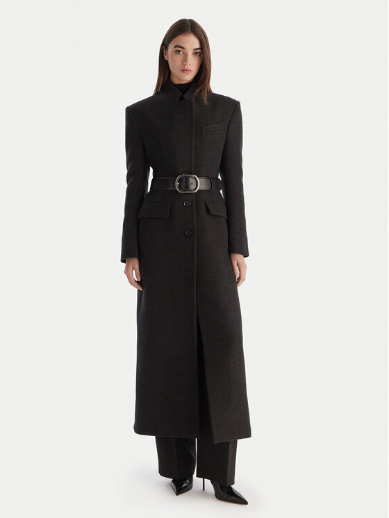 PINKO PINKO Vilnonis paltas Jacinta Capotto 106123 A30G Pilka Regular Fit