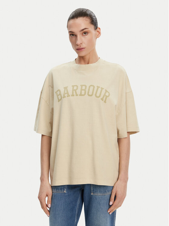 Barbour T-shirt Katie Relaxed LTS0664CR31 Beige Relaxed Fit, taglia : 10